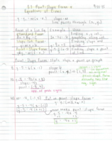 Point Slope Form and Equations of Lines