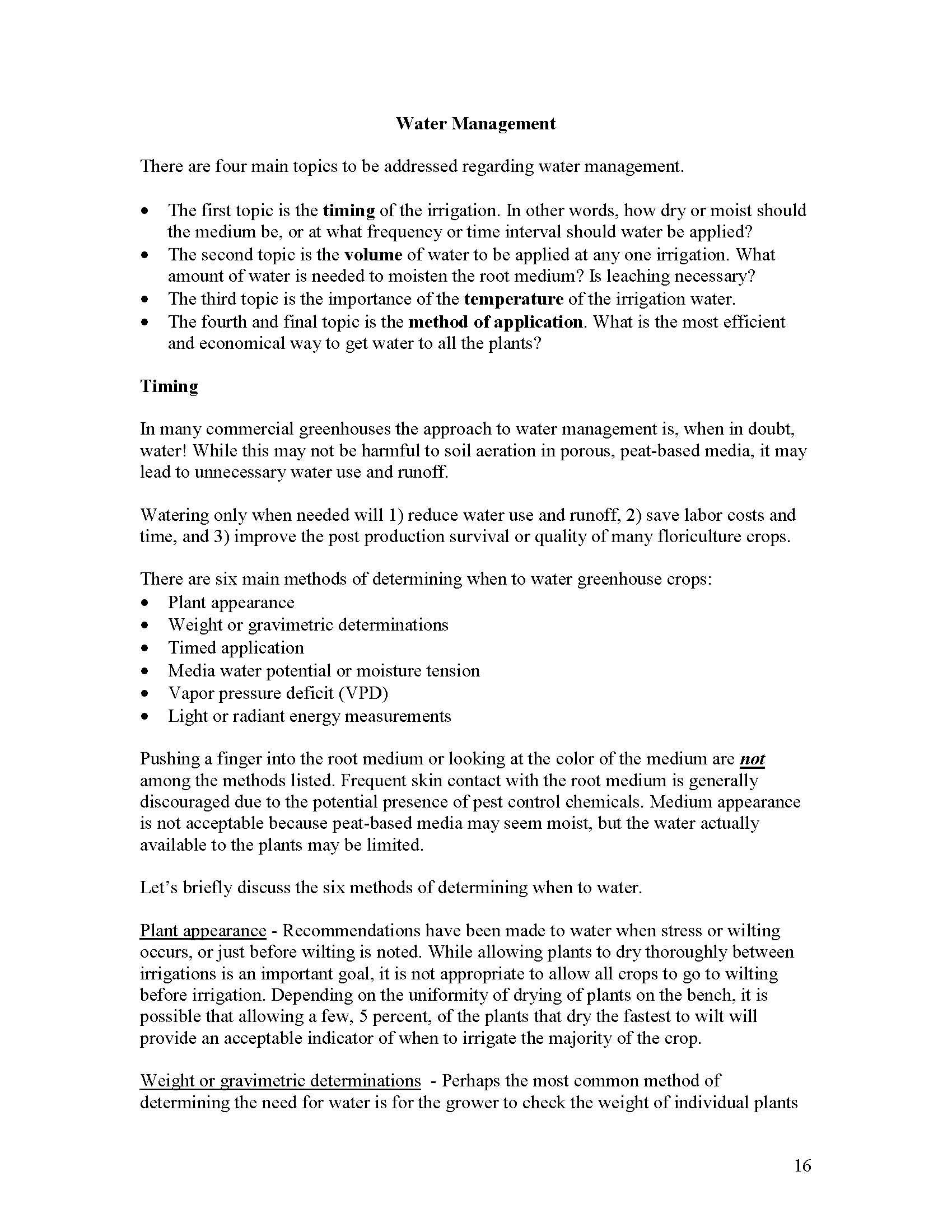 Greenhouse Structures & Mgt