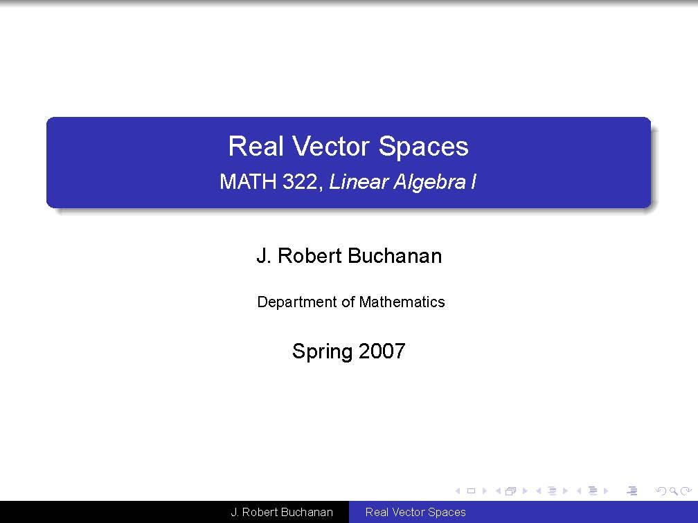 Linear Algebra 1