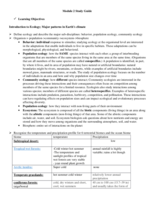 Ecology Module 2