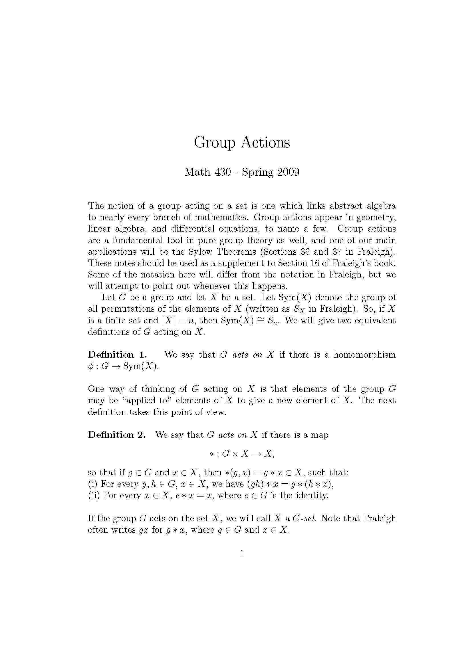 Algebra II