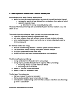 Chapter 7: Energy, Rate, Equilibrium (Thermodynamics)