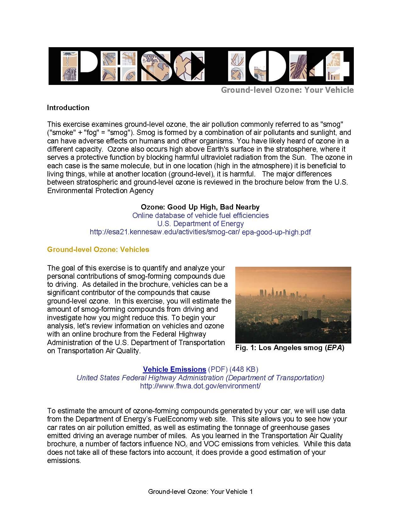 ENERGY AND THE ENVIRONMENT