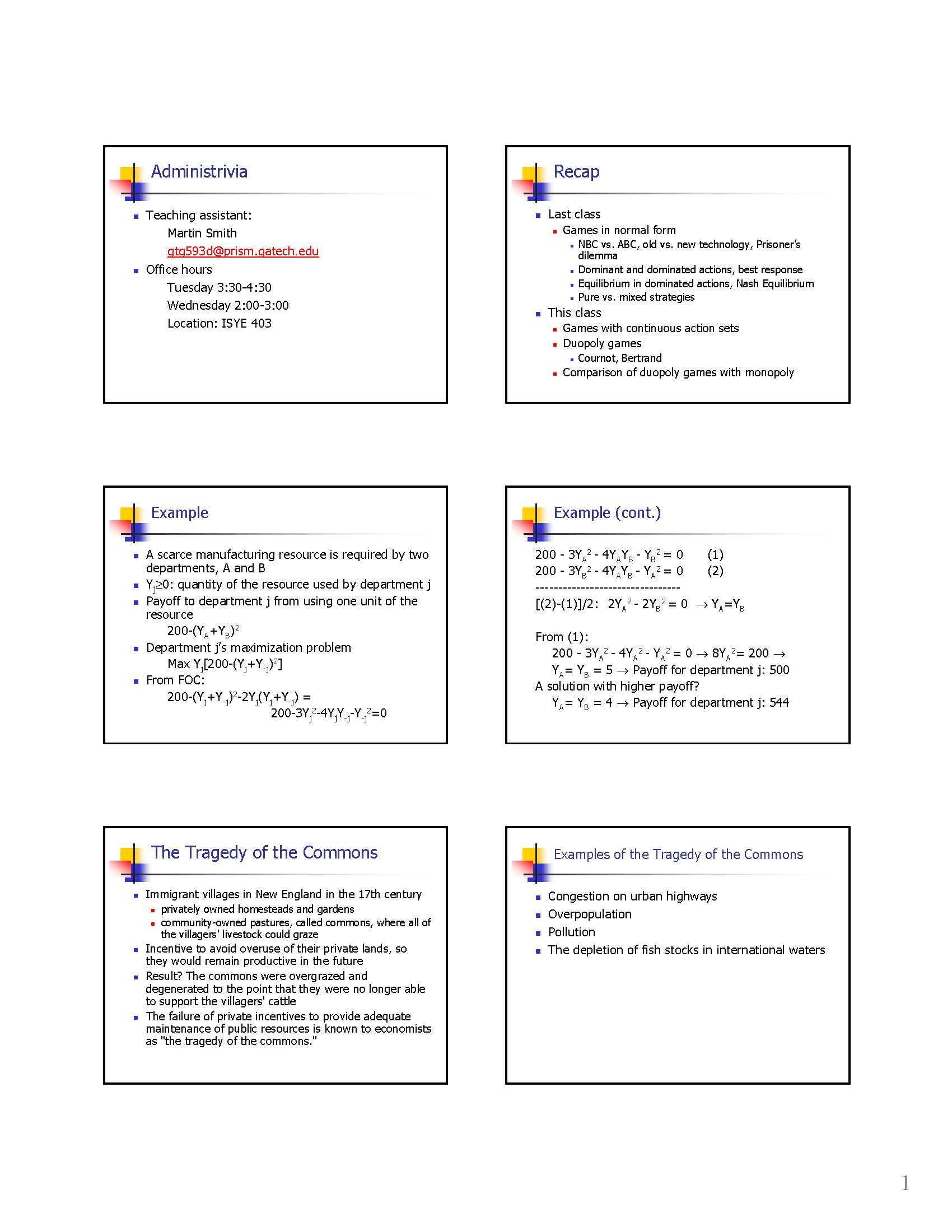 Economic Decision Analy