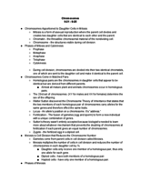 Chromosomes Notes