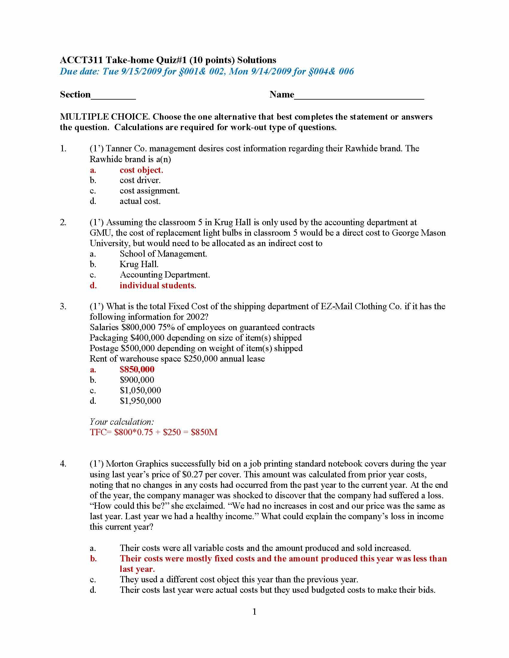 Managerial and Cost Accounting