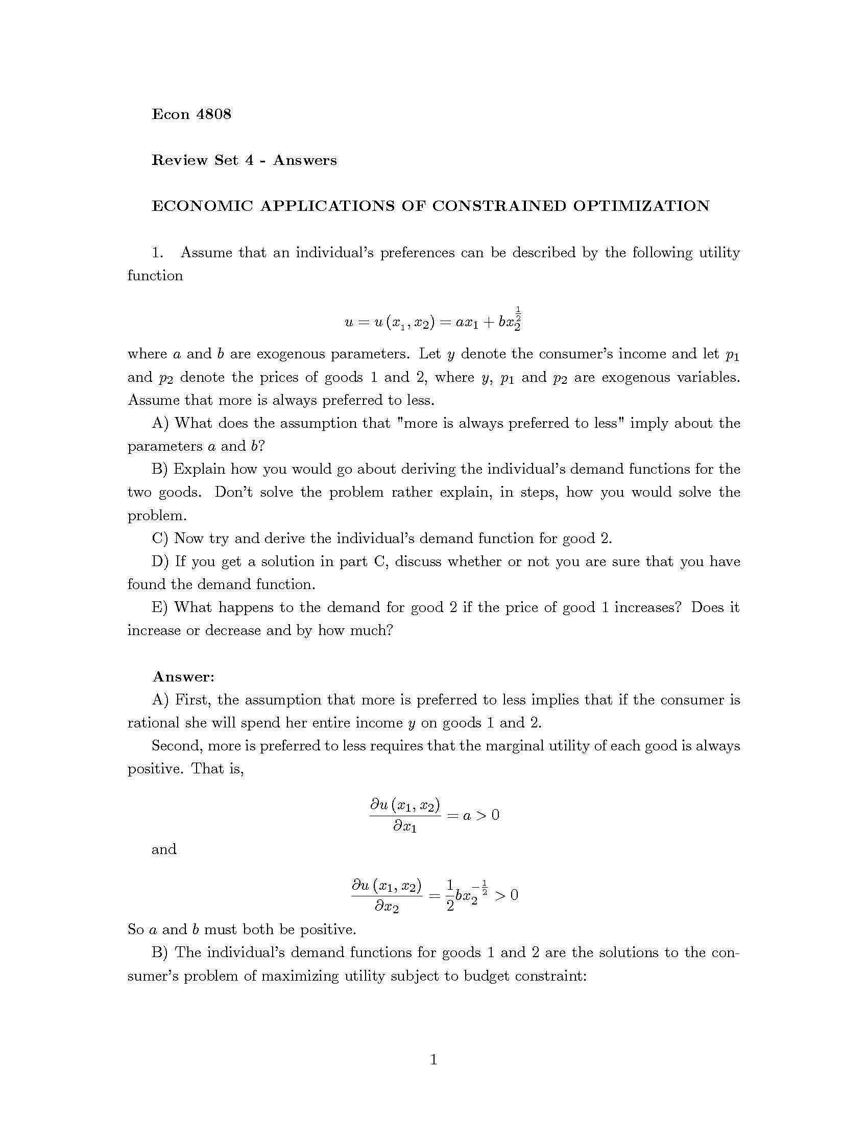 Introduction to Mathematical Economics