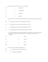 Quiz 7: Language