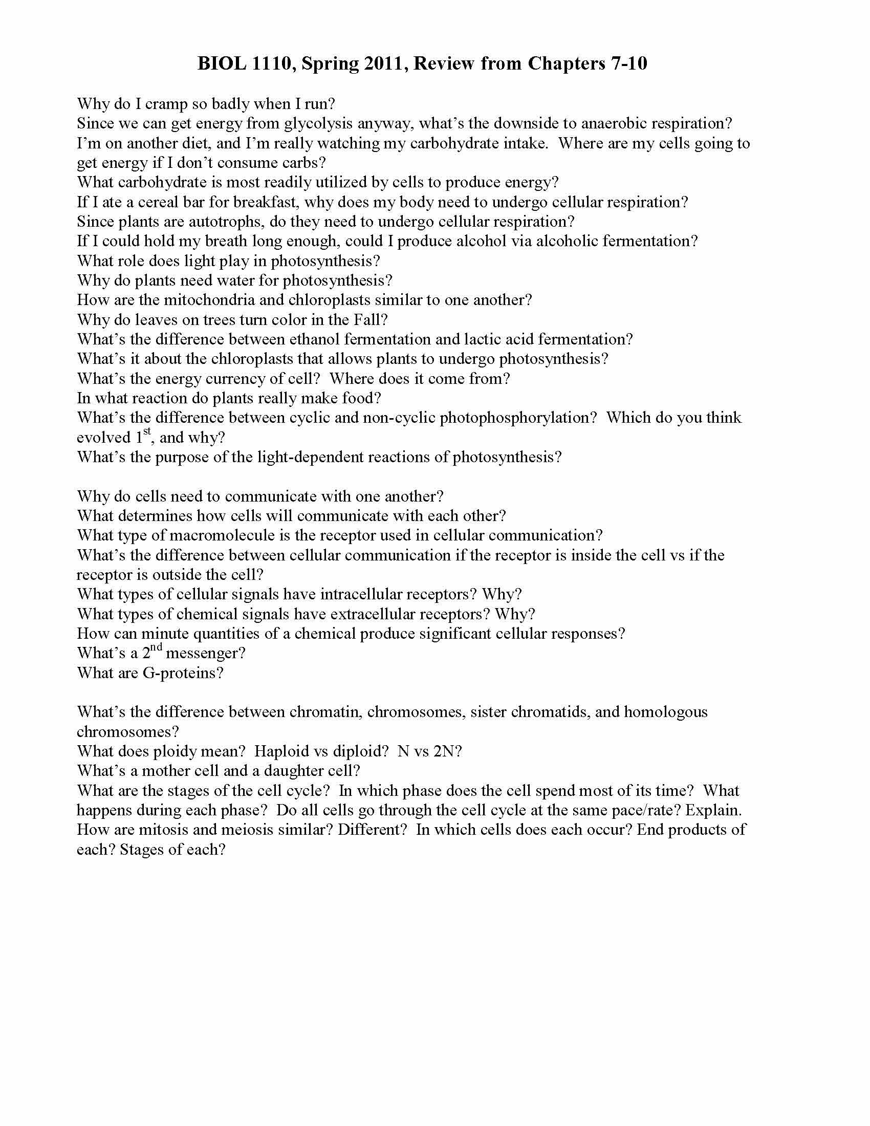 Biol Sci Major Lec I