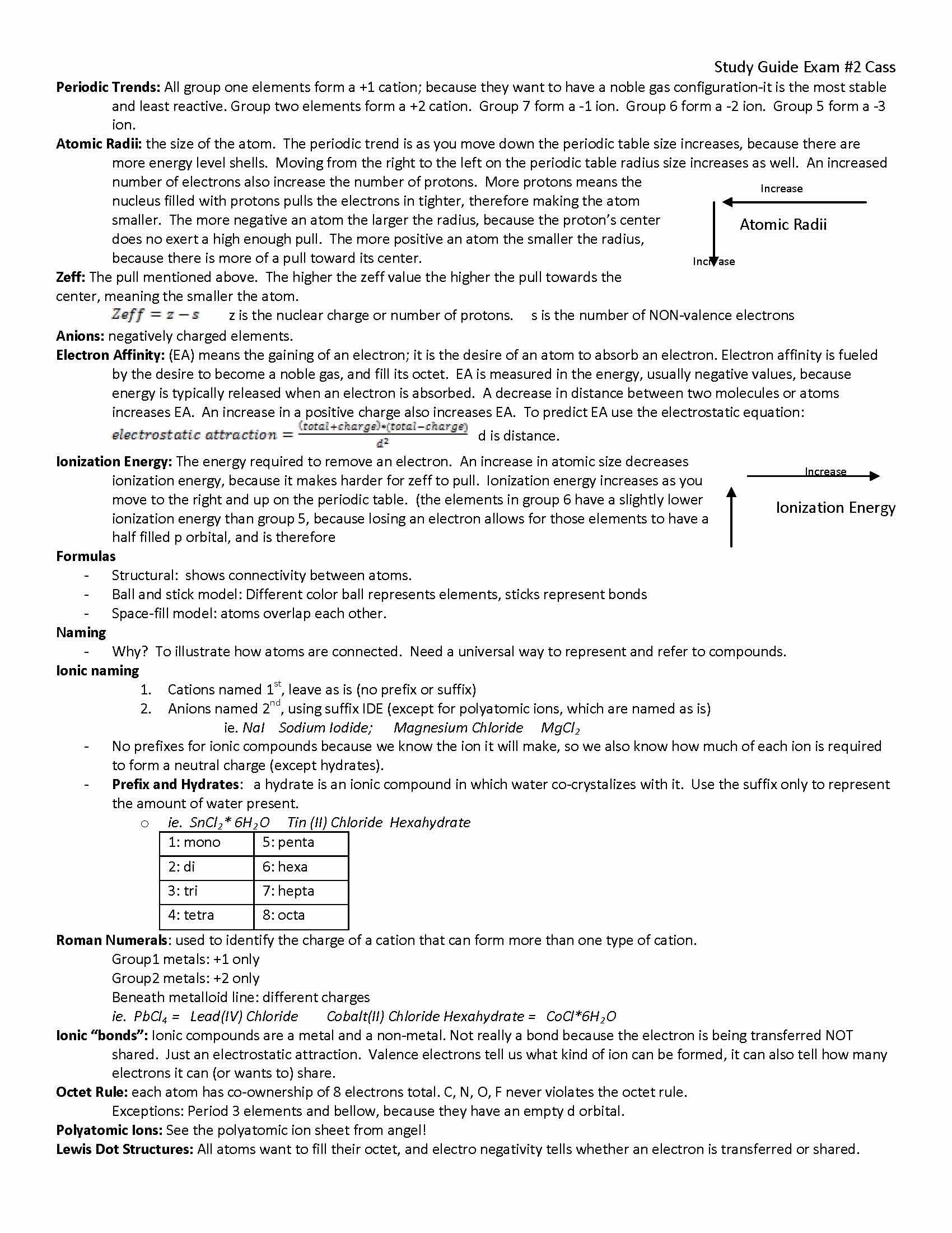 Chemistry I
