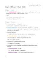 STUDY GUIDE FOR EXAM 1 