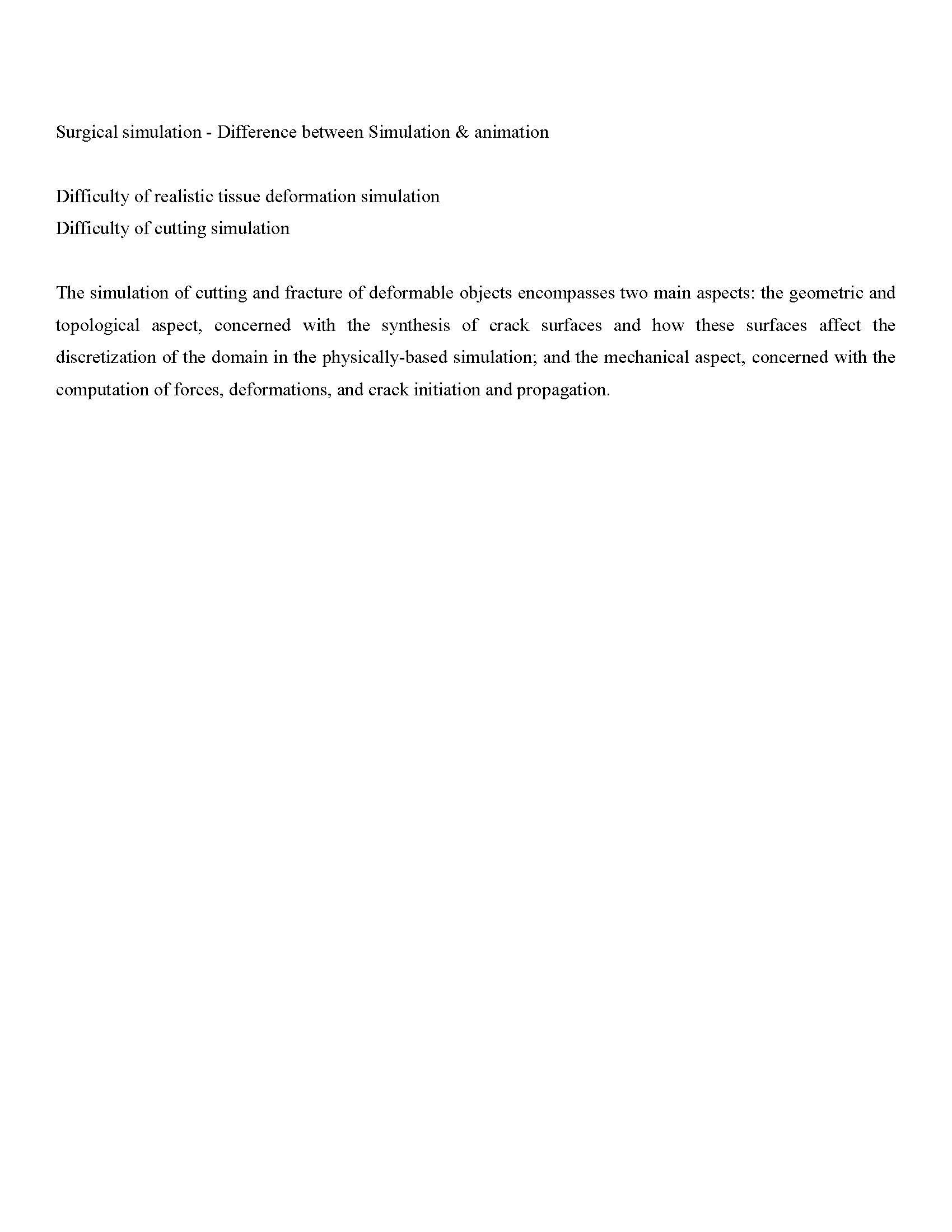 Physically Based Modeling and Simulation