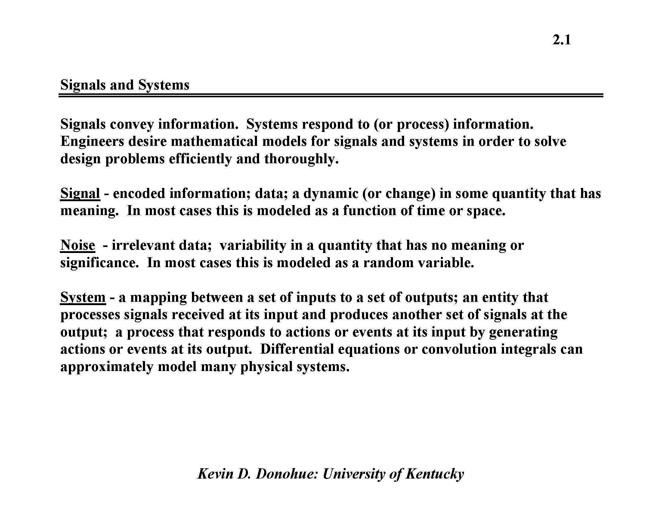 SIGNALS AND SYSTEMS
