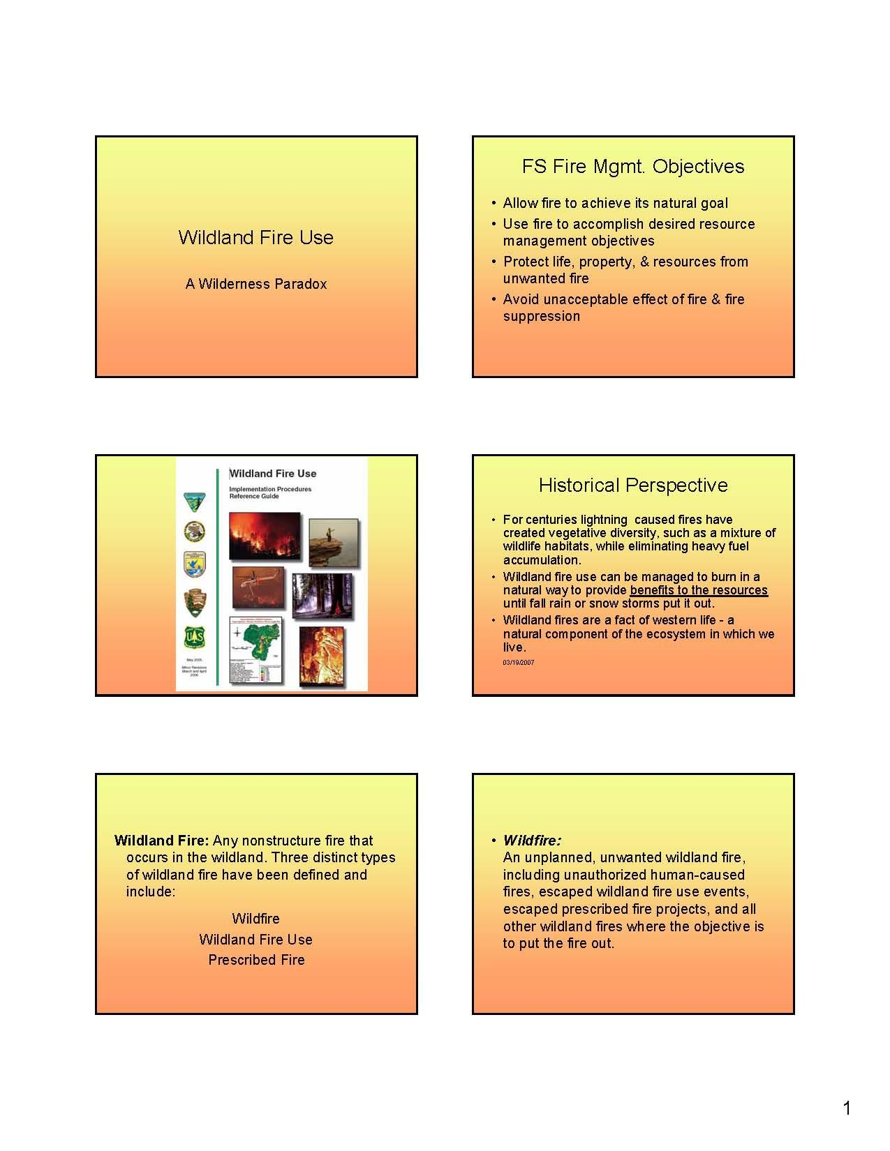 Wilderness and Protected Area Management