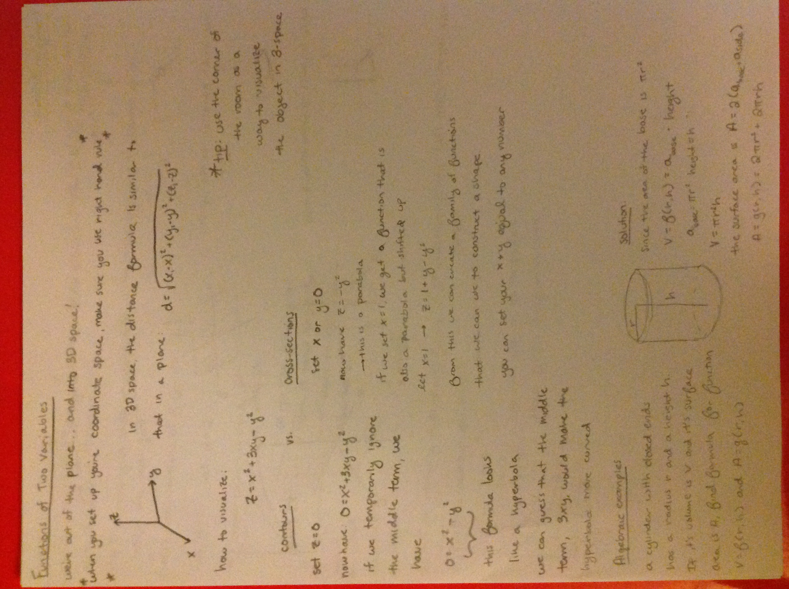 Functions with 2 Variables