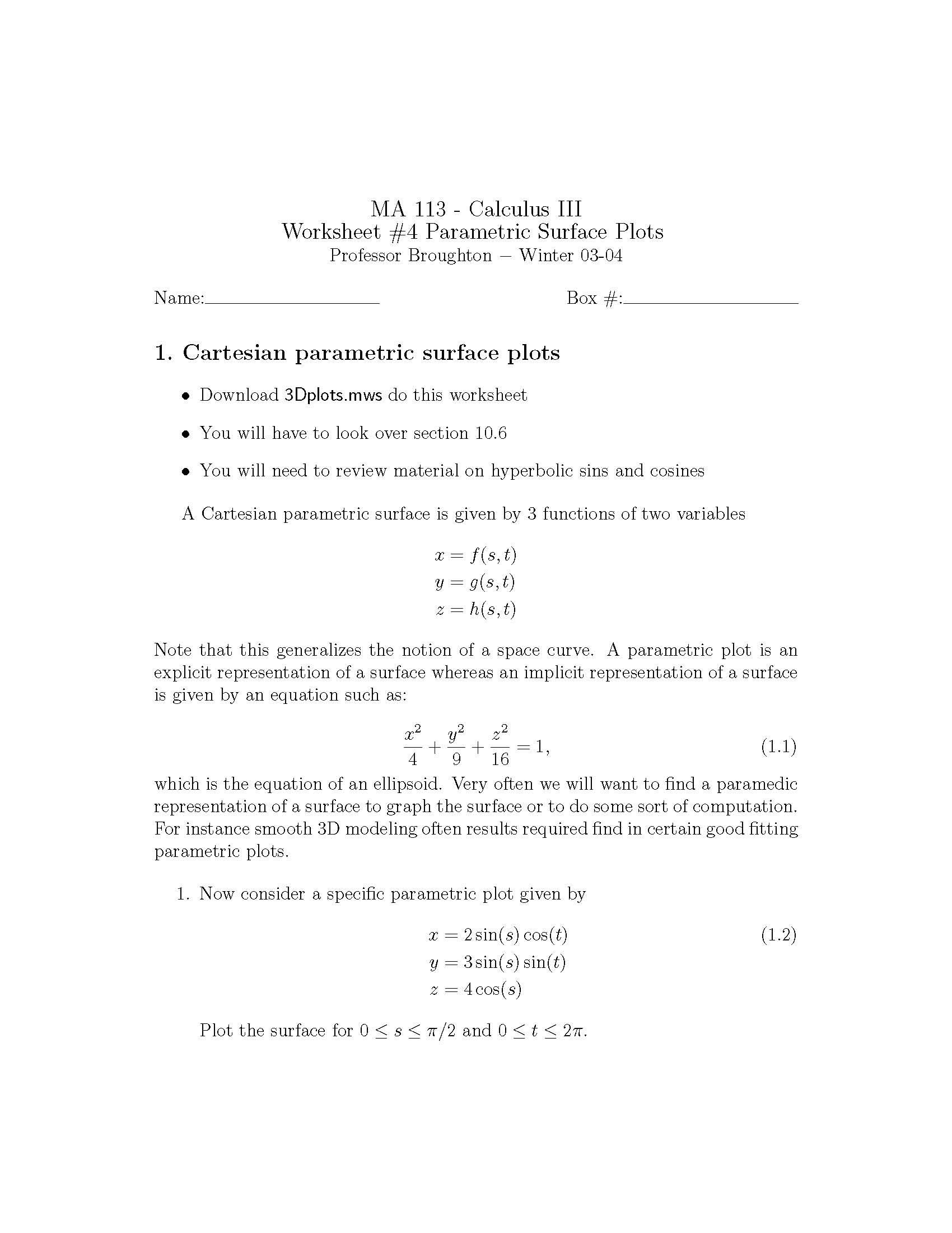 Calculus III