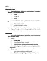 Joints Notes