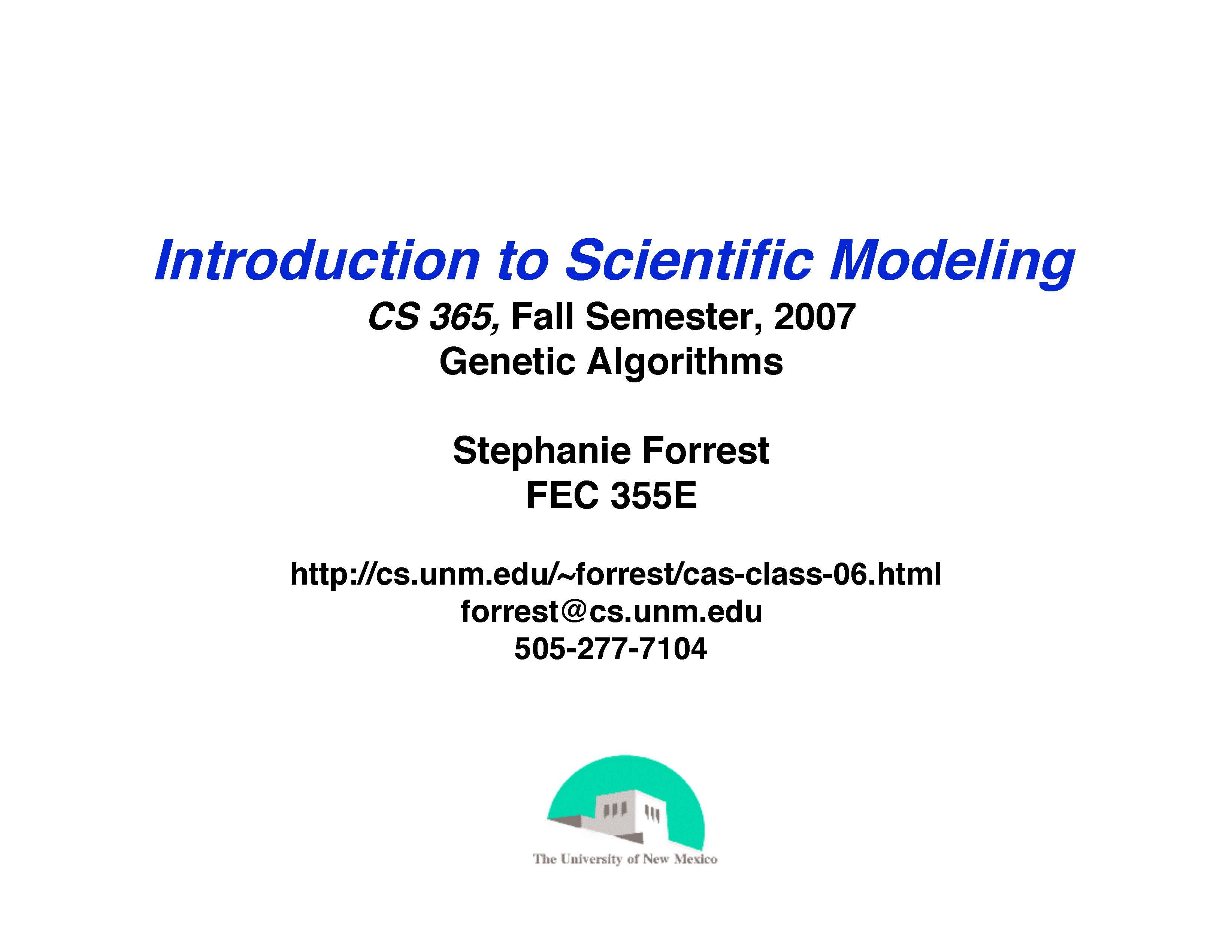 Introduction to Scientific Modeling