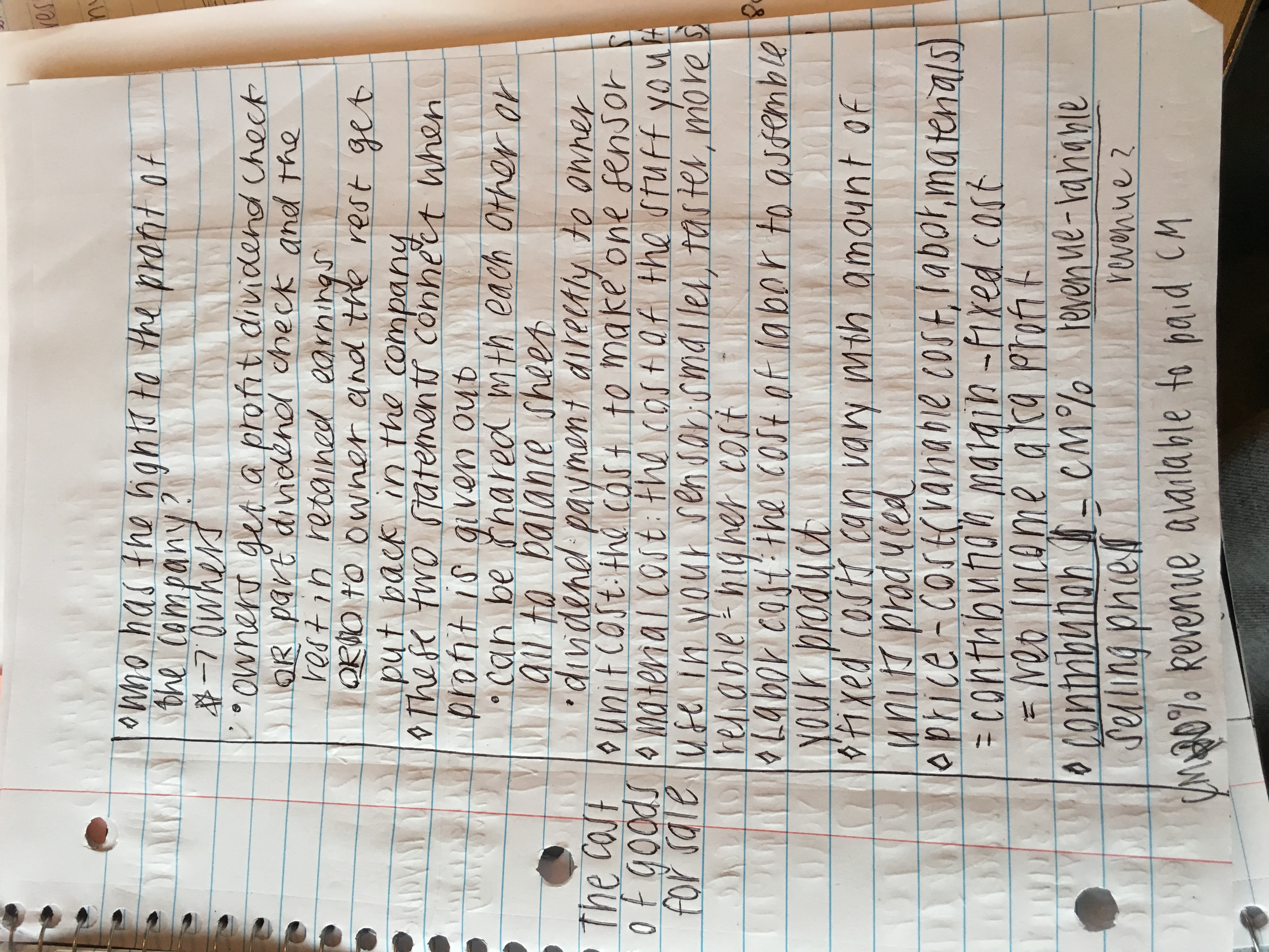 BA 101 Week four Notes