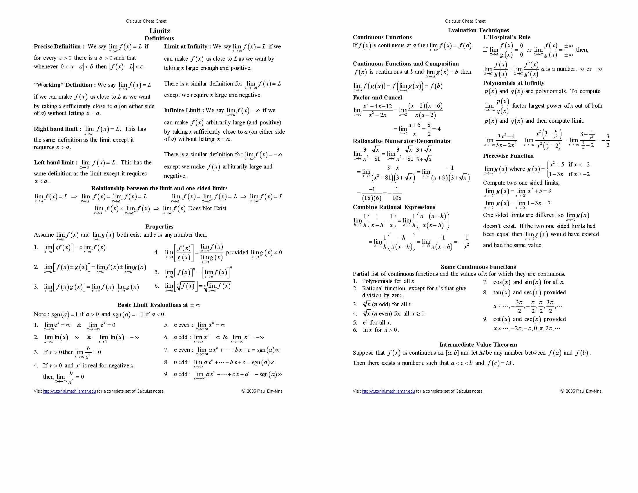 Multivariate Calculus
