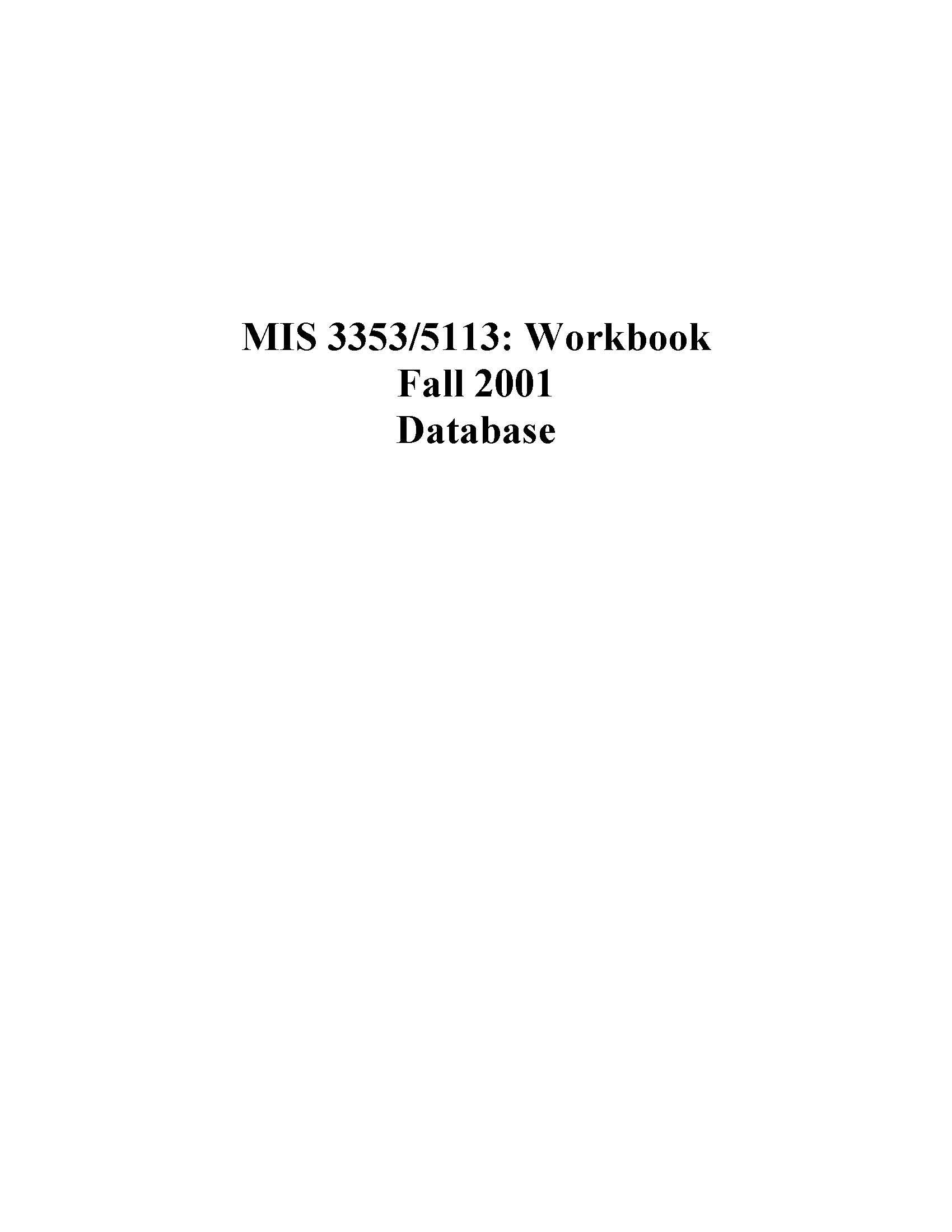 Accounting Information SystemsDatabases