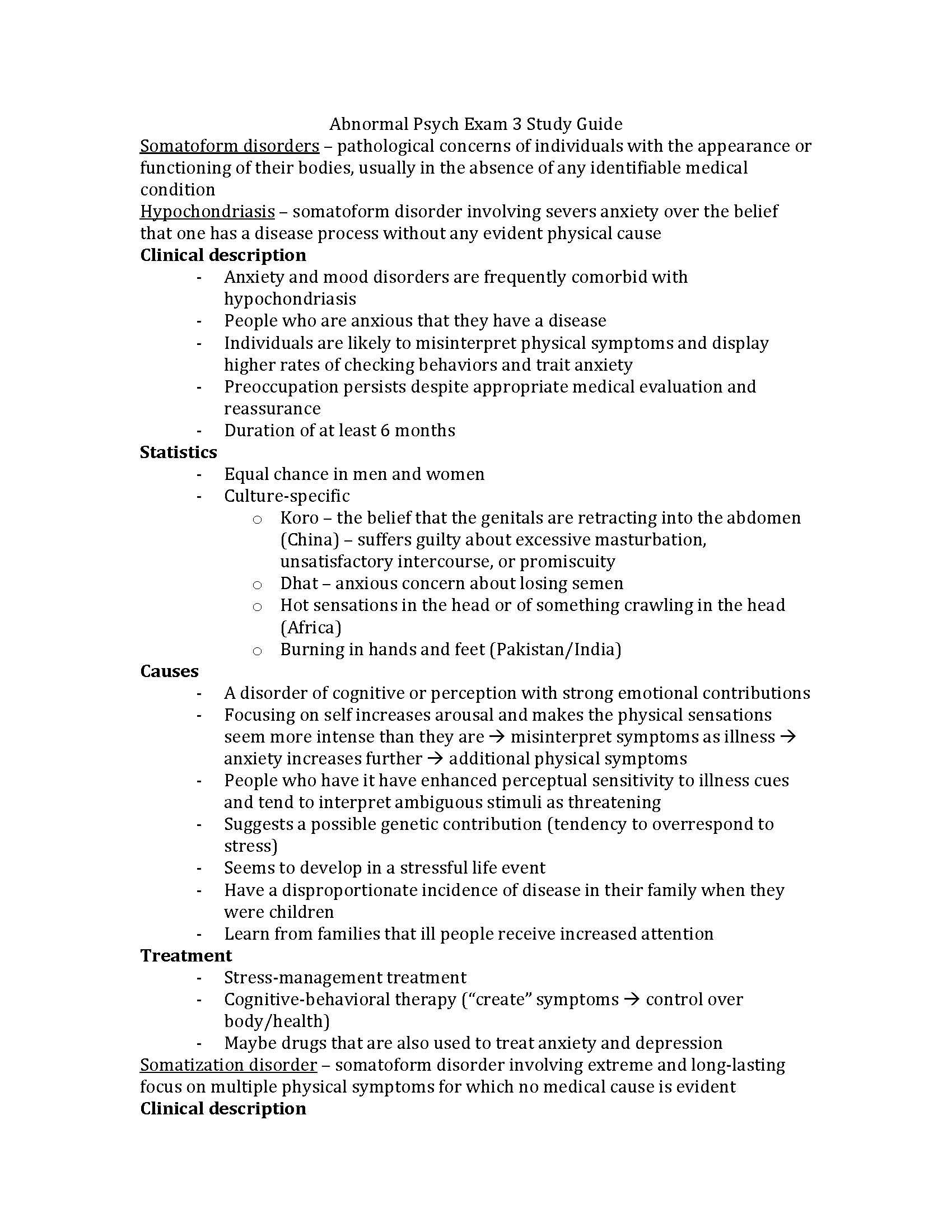 ABNORMAL PSYCHOLOGY