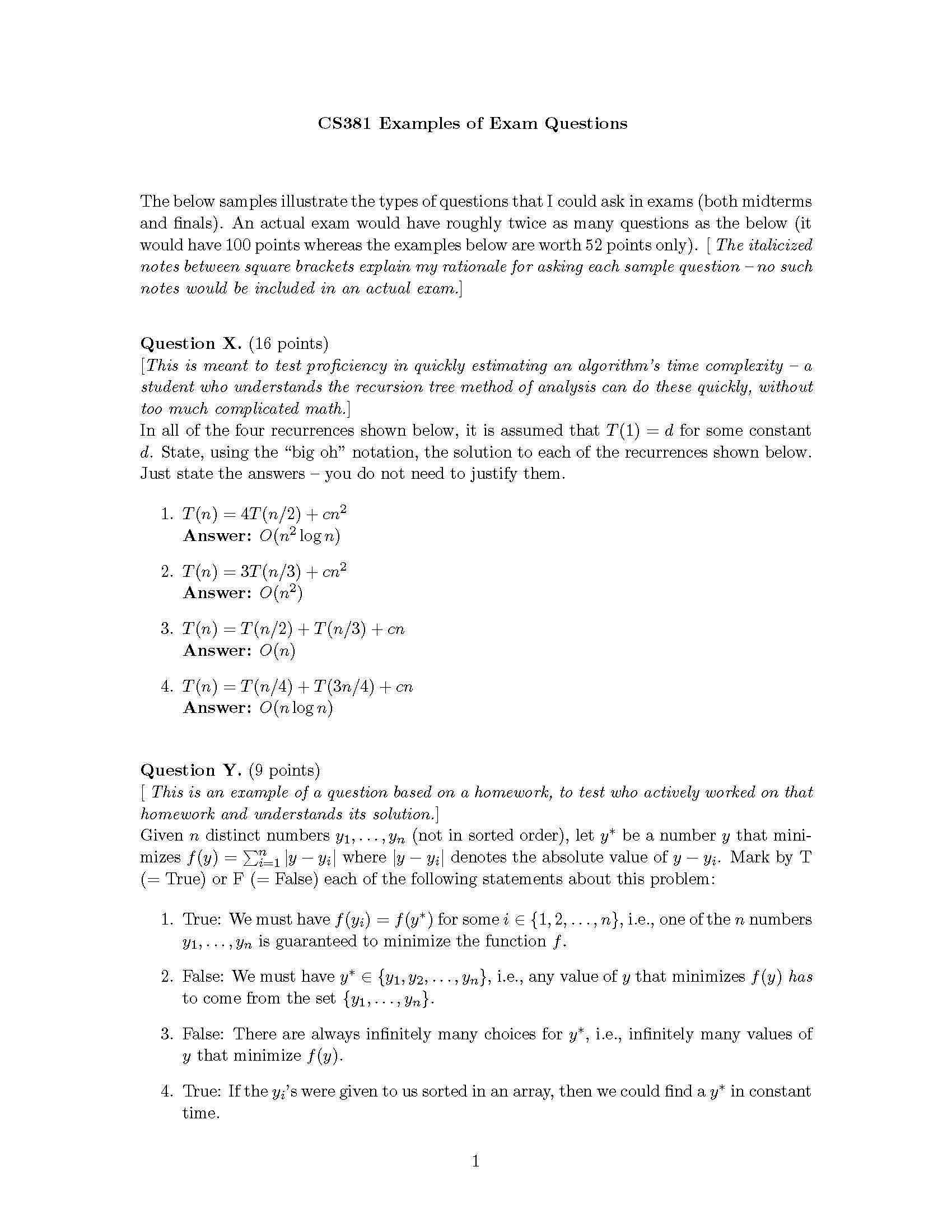 Introduction To The Analysis Of Algorithms