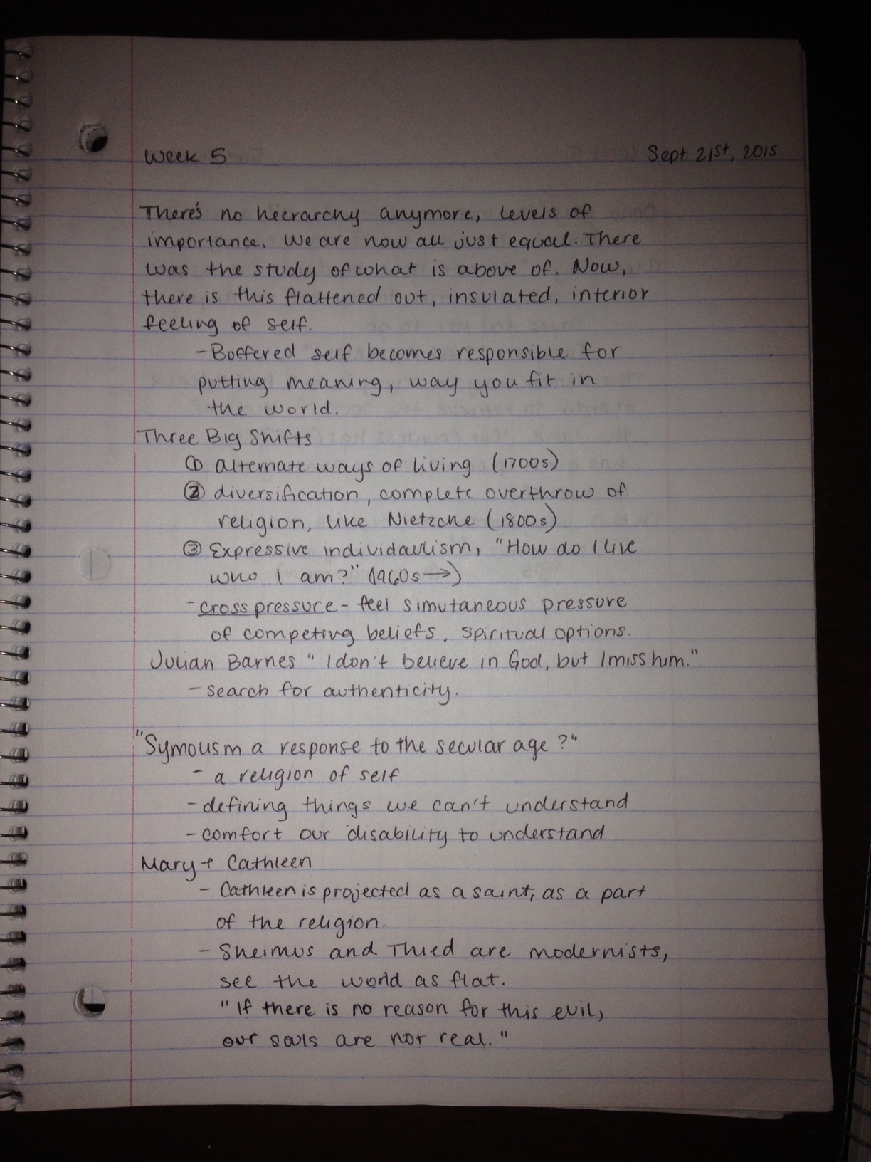 Week 5 Notes