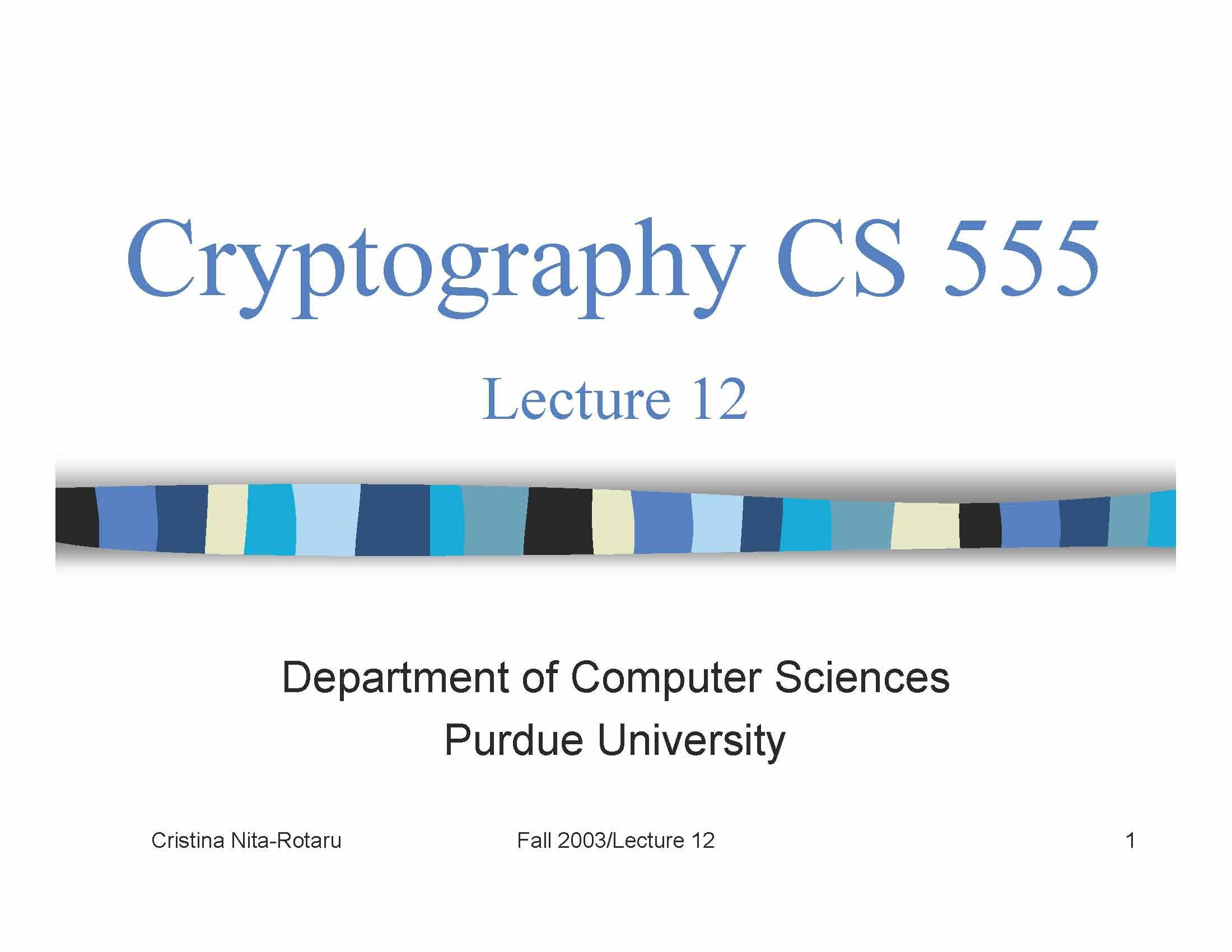 Cryptography