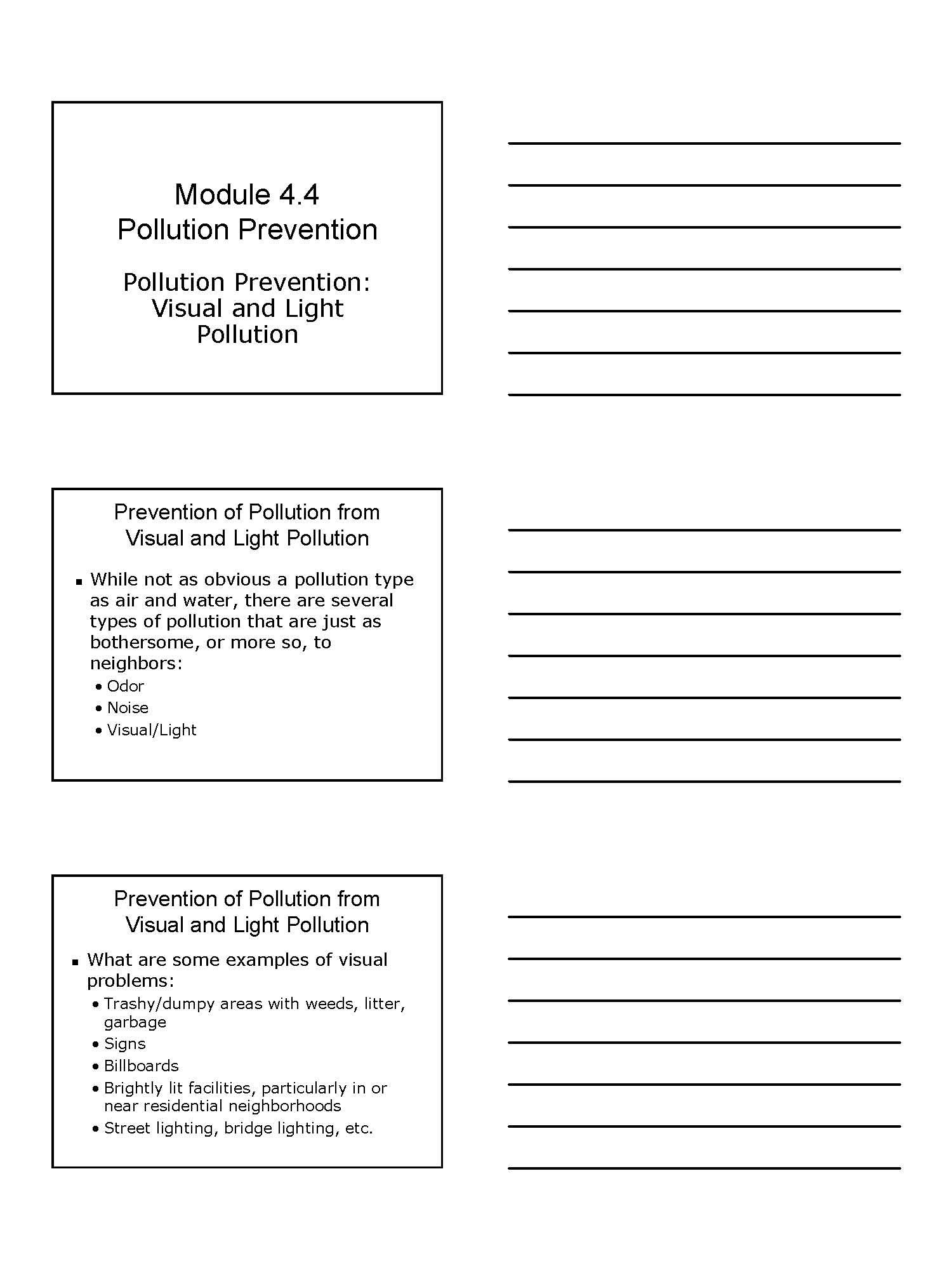 Pollution Prevention