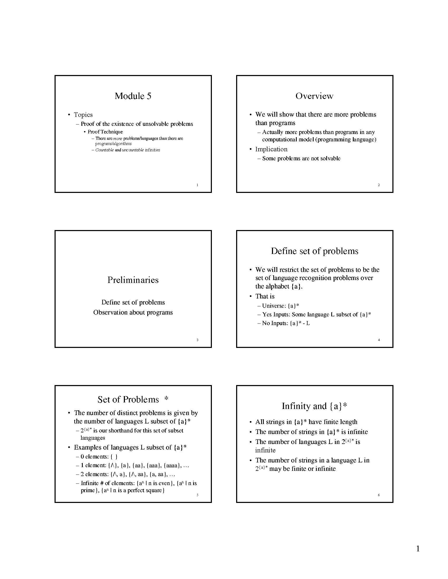 Computability and Languages