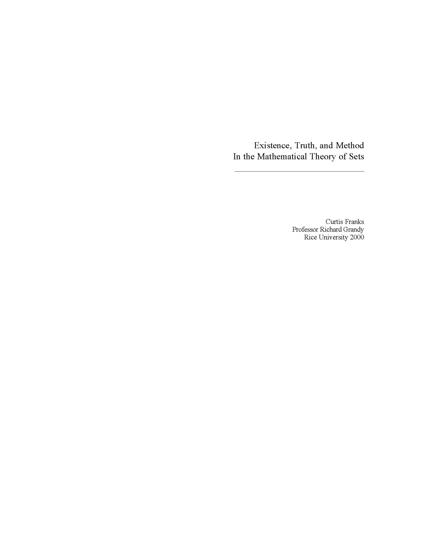 RICE UNDERGRADUATE SCHOLARS PROGRAM