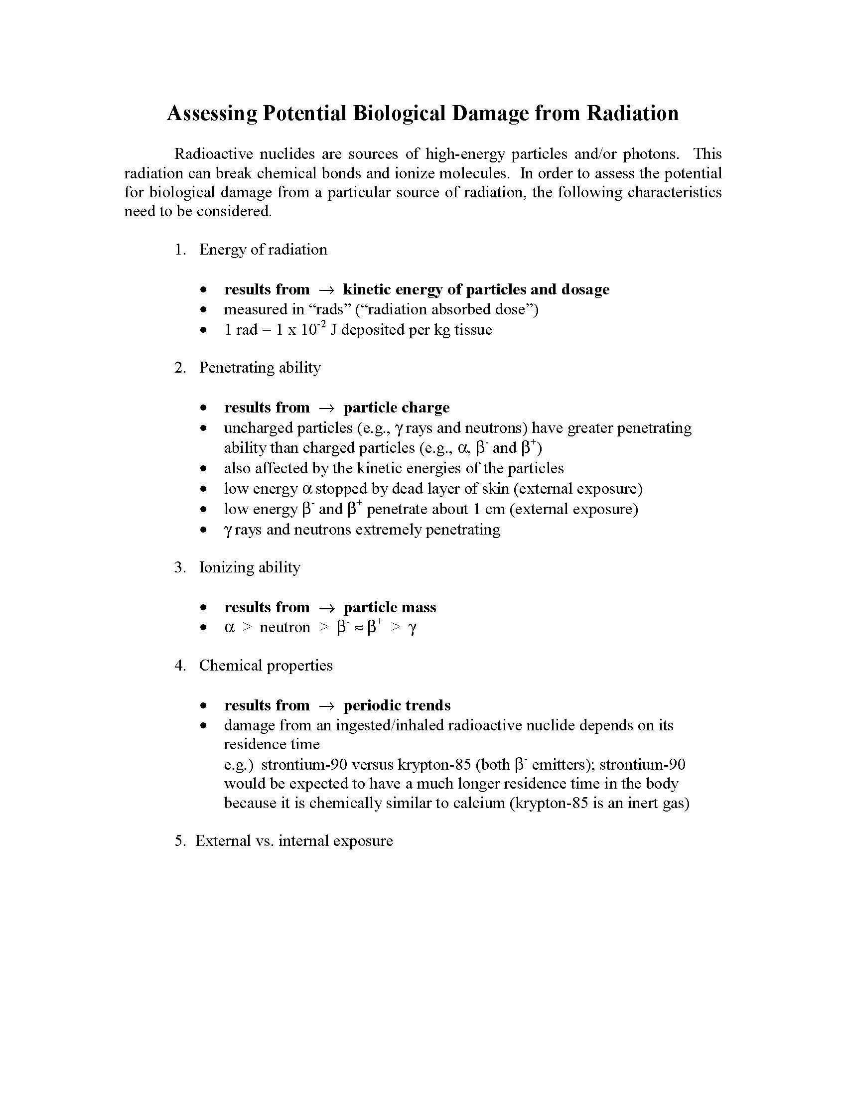 Introduction To Chemistry I