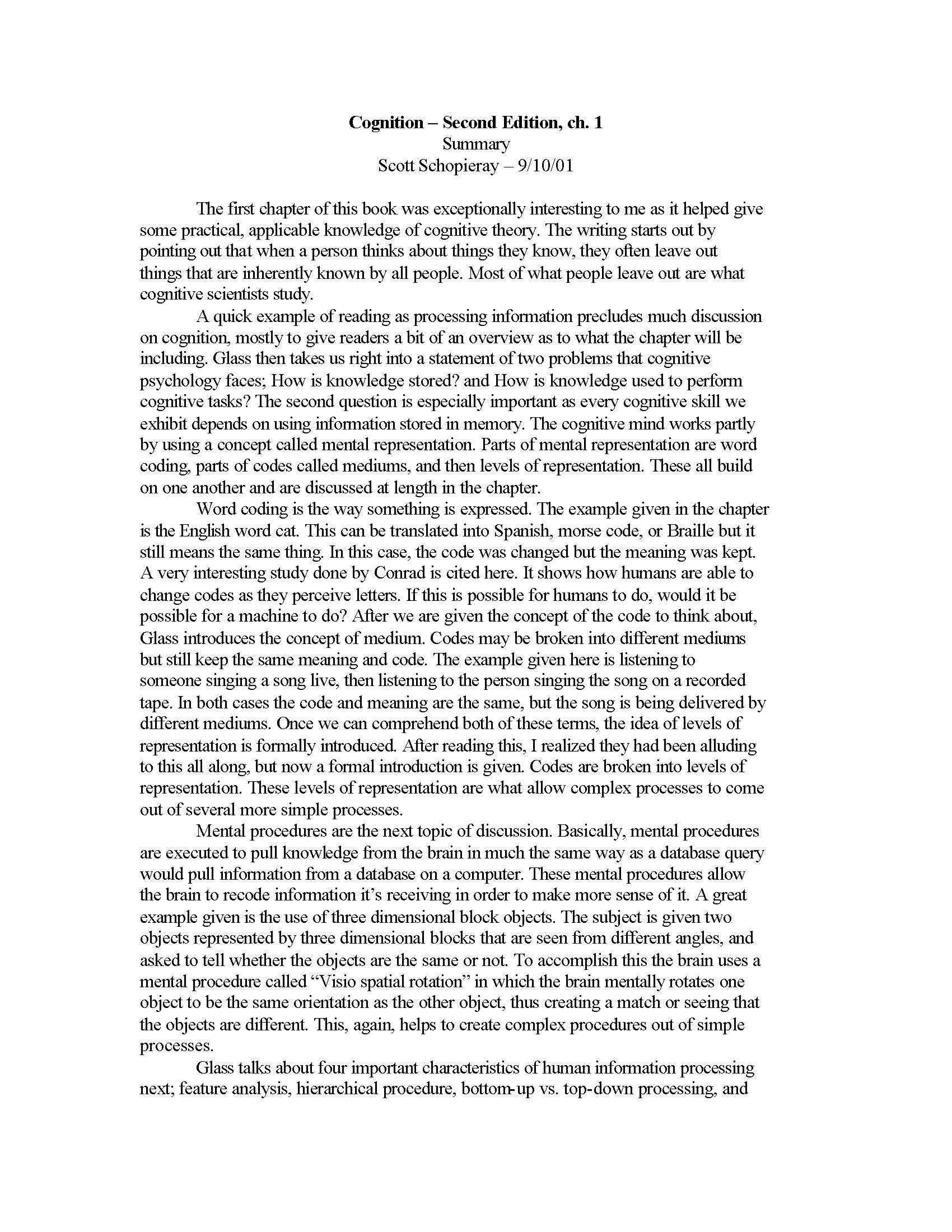 Cognition and Technology