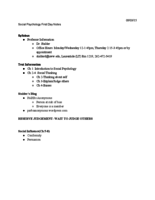 Notes for the first day
