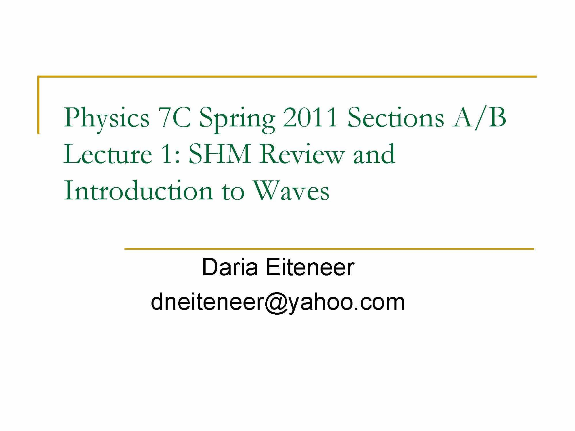 General Physics