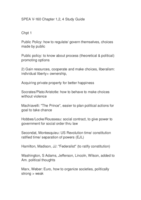 SPEA V160: International and National Policies - Study Guide