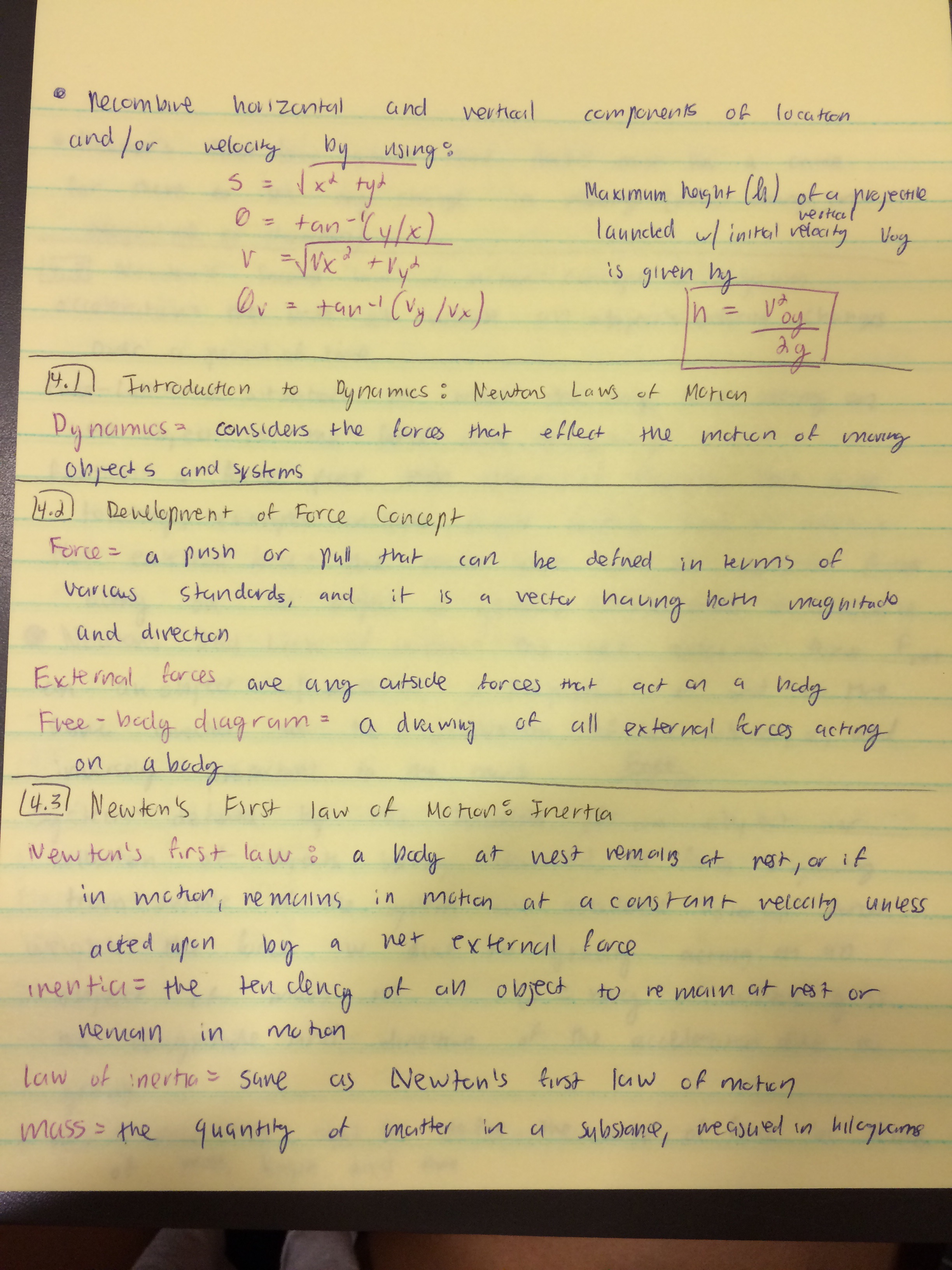 Textbook notes for Exam 2