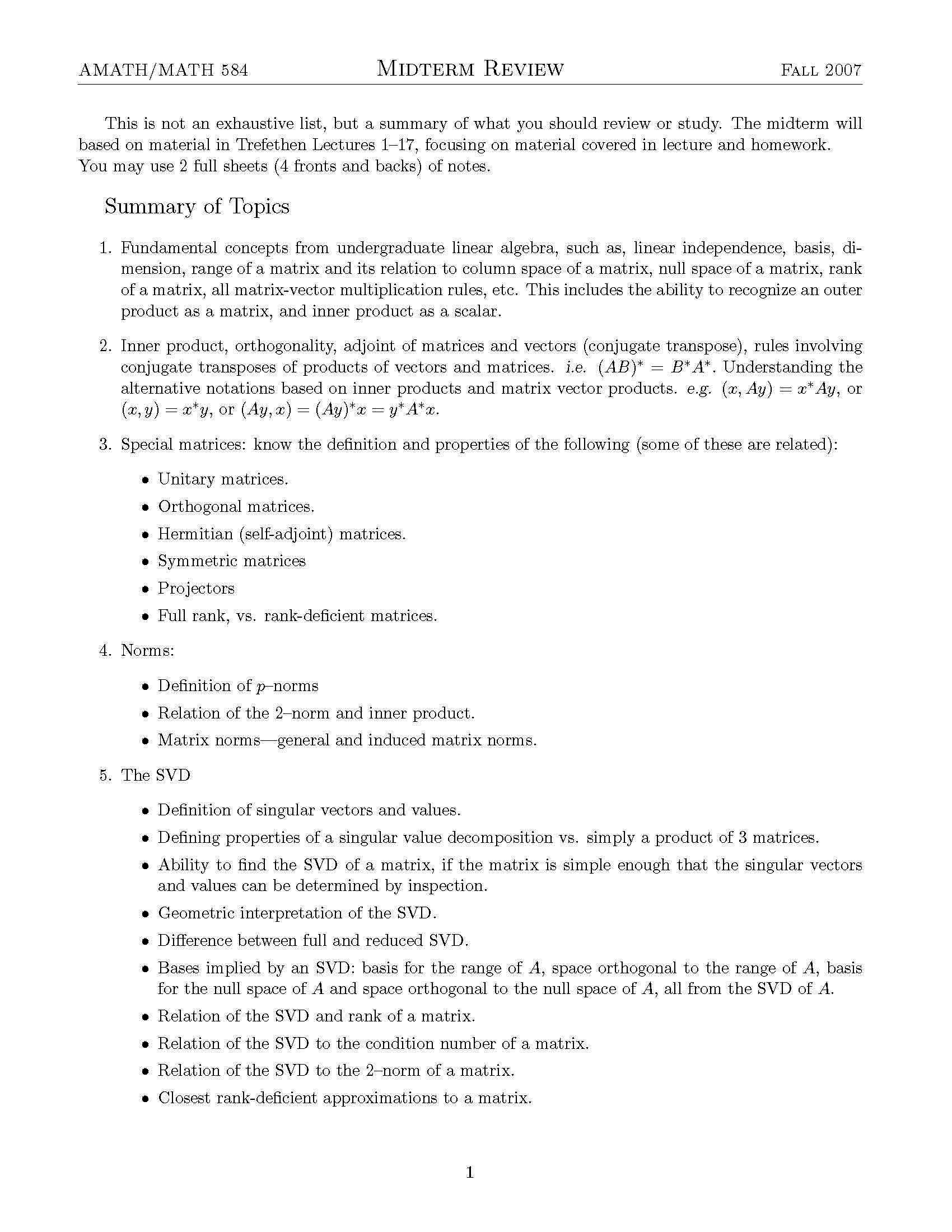 APPL LINEAR ALGEBRA