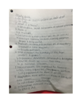 BSC 101 Study Guide 1 