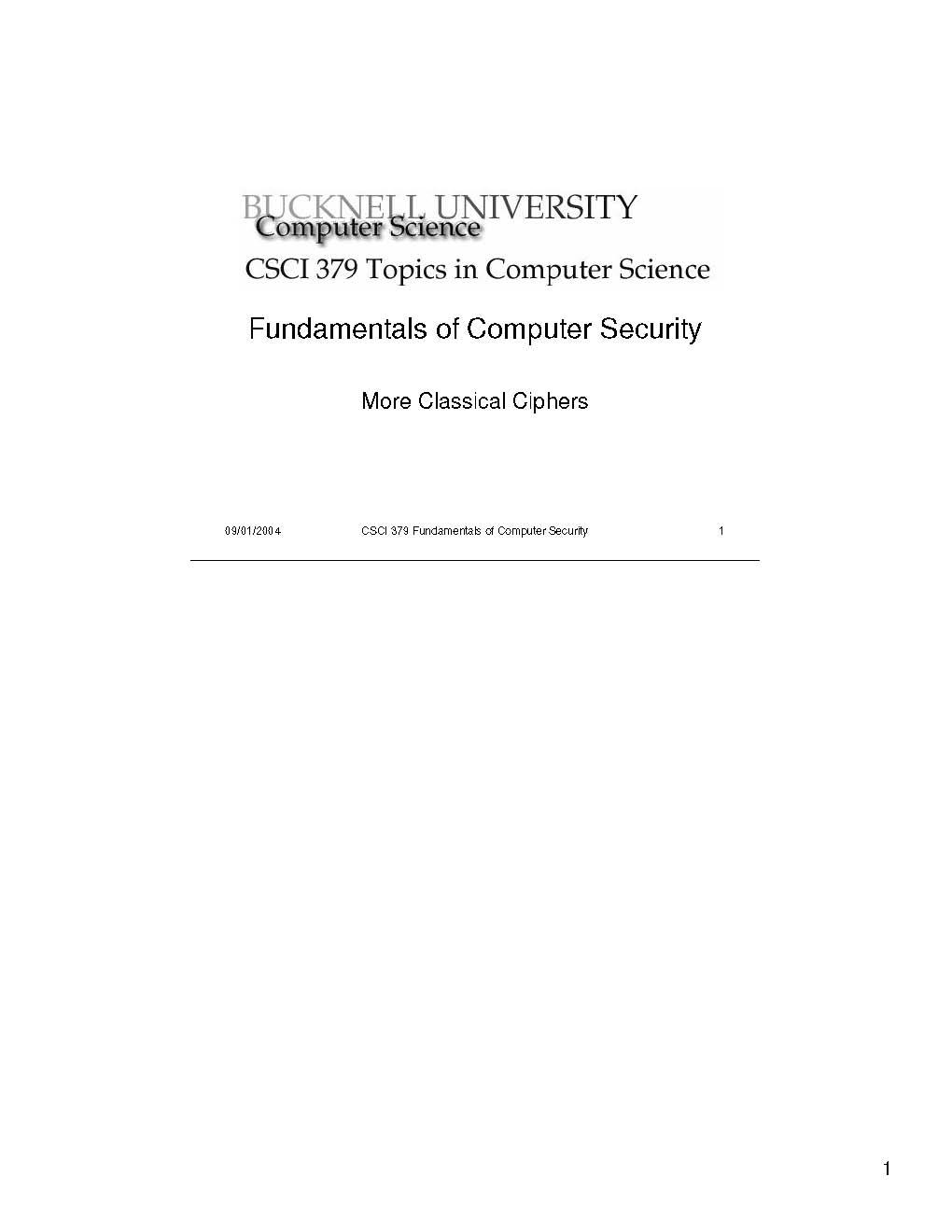 Topics in Computer Science