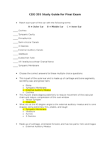 CDO 335 Final Exam Study Guide