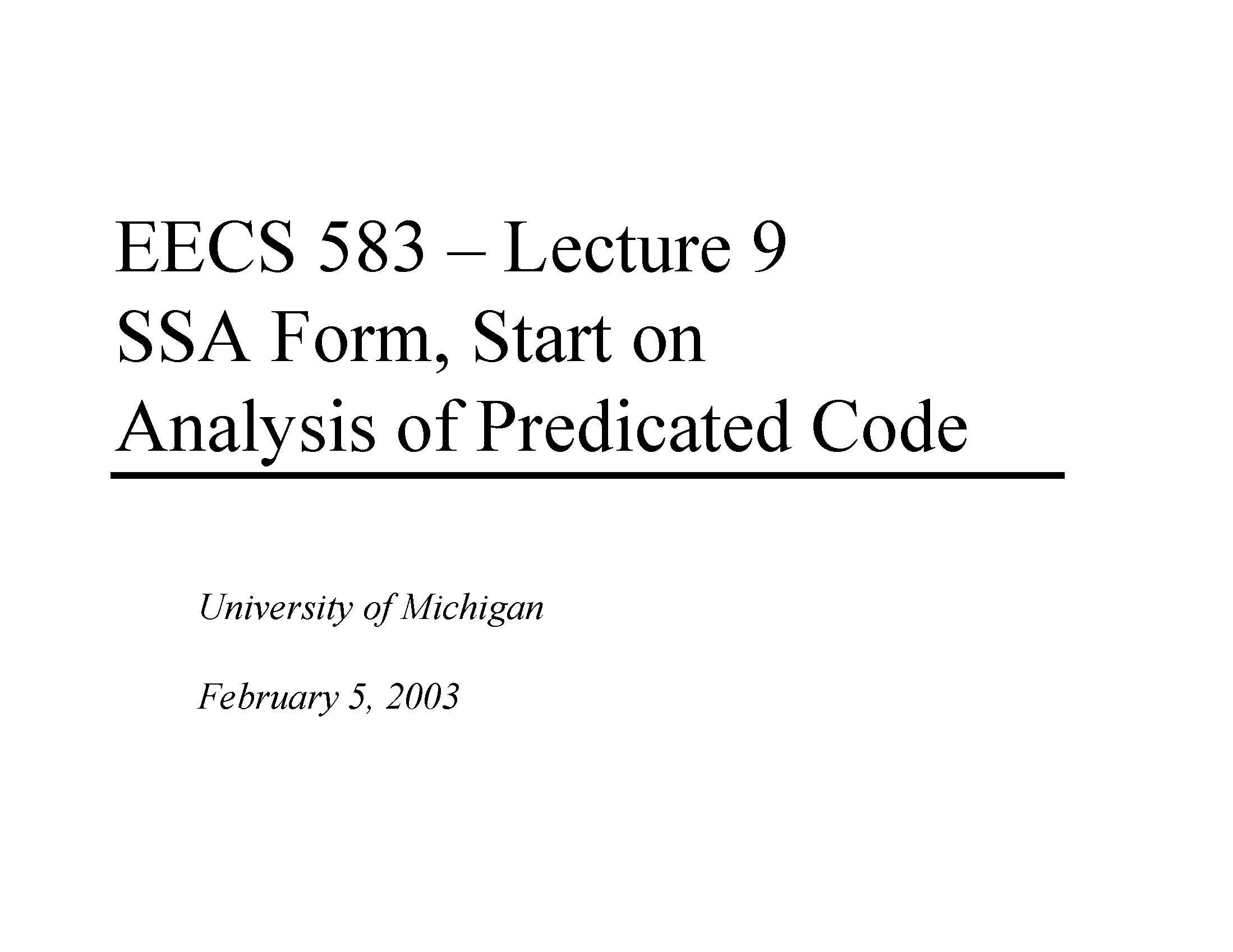 Advanced Compilers