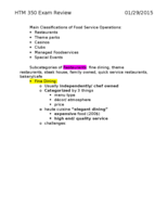 HTM 350 Exam 1 Review