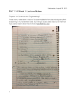 Week 1 Lecture Notes