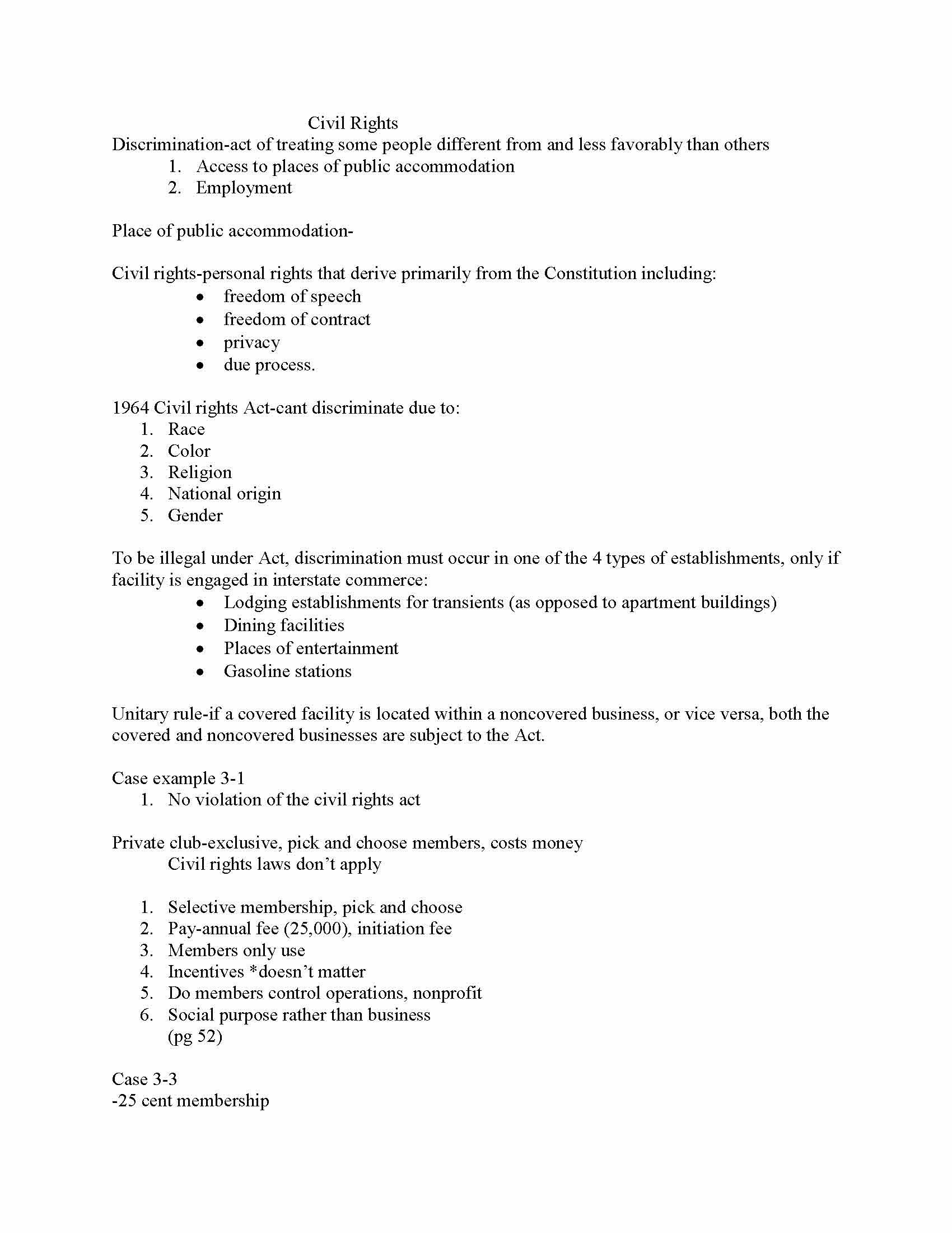 Hospitality Management Law