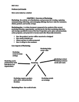Chapter 1: Overview of Marketing