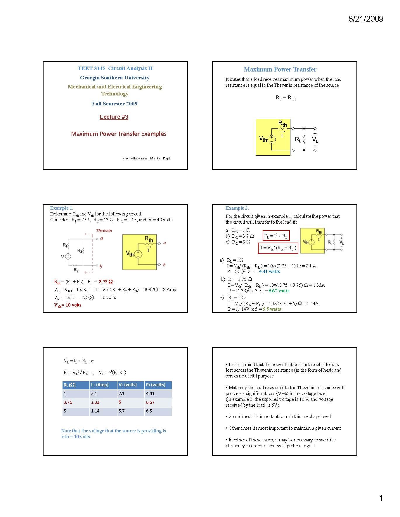 Circuit Analysis II