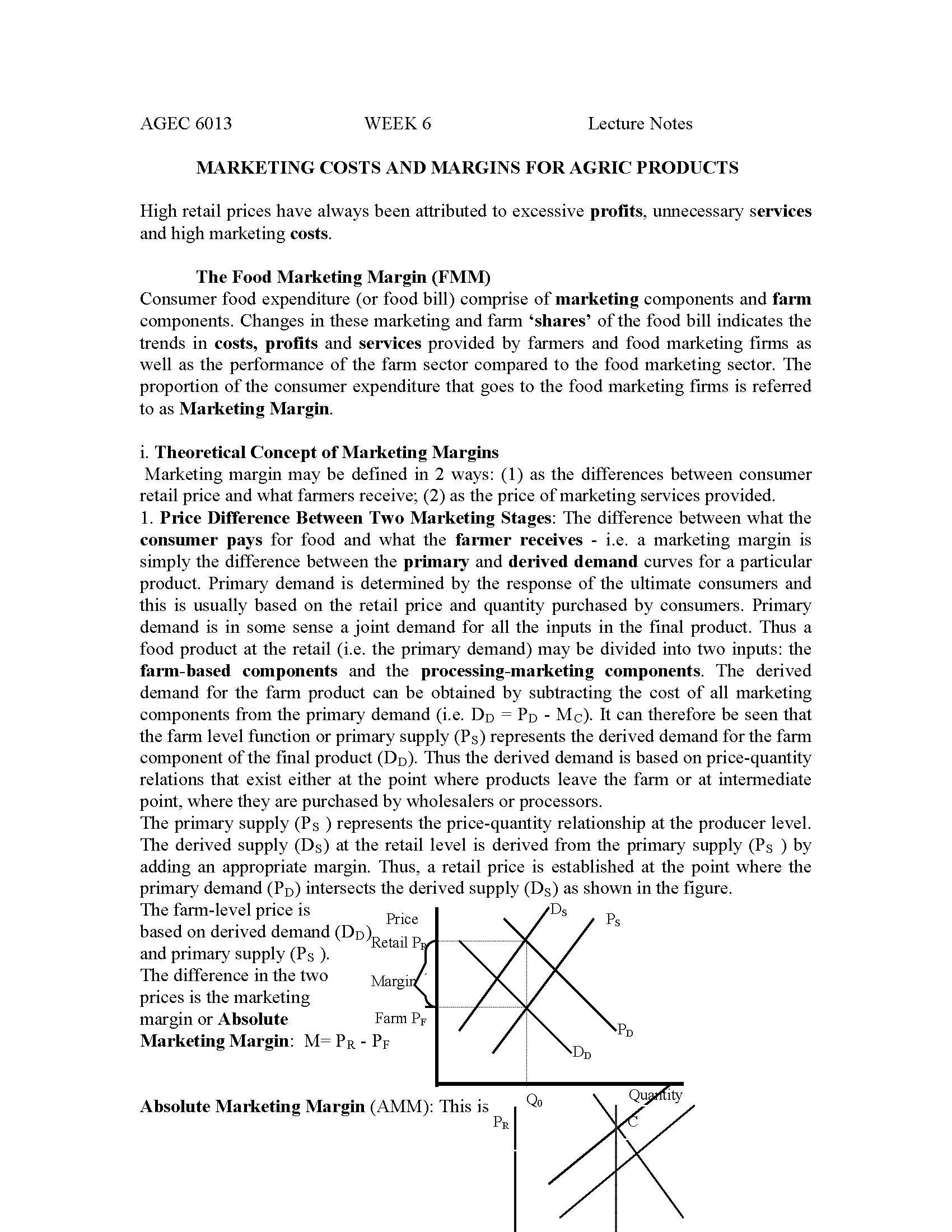 ADVANCED AGRICULTURAL PRICE ANALYSIS