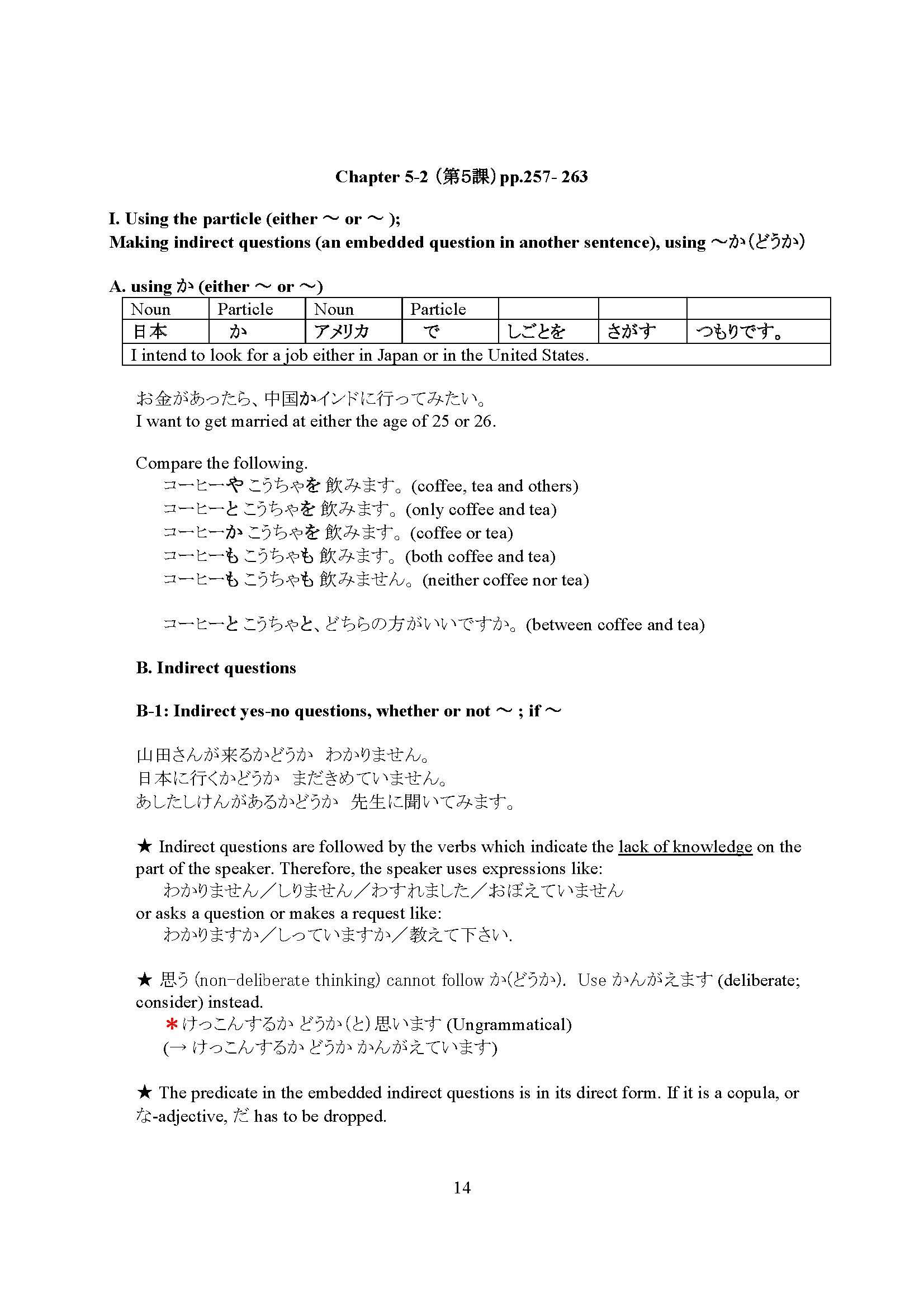 Advanced Japanese I
